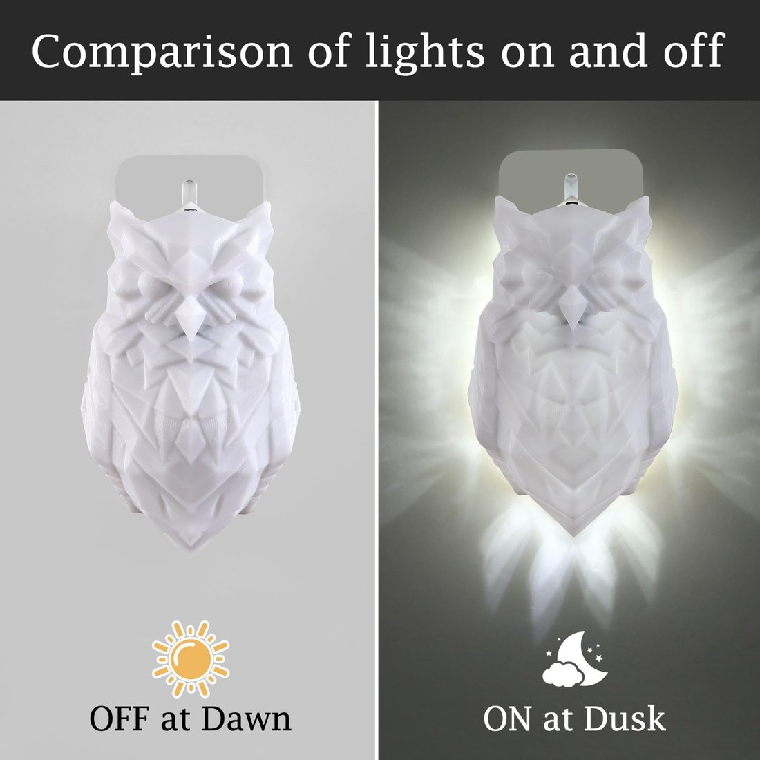 3D Animal Owl Wall Light