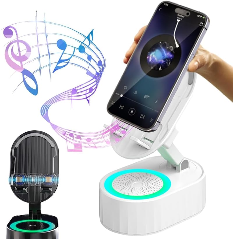 5-in-1 Bluetooth Audio Power Bank Ambient Lighting Bracket