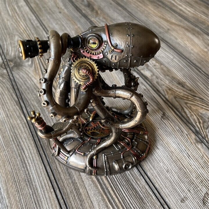 Steampunk Seabed Hiker Octopus Statue Decor🐙🐙