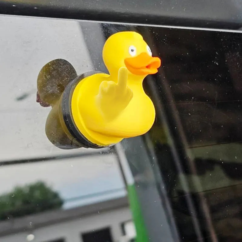 🚗💦 Meet the Ultimate Jeep Accessory: The Fun Middle Finger Spraying Duck! 🦆💥
