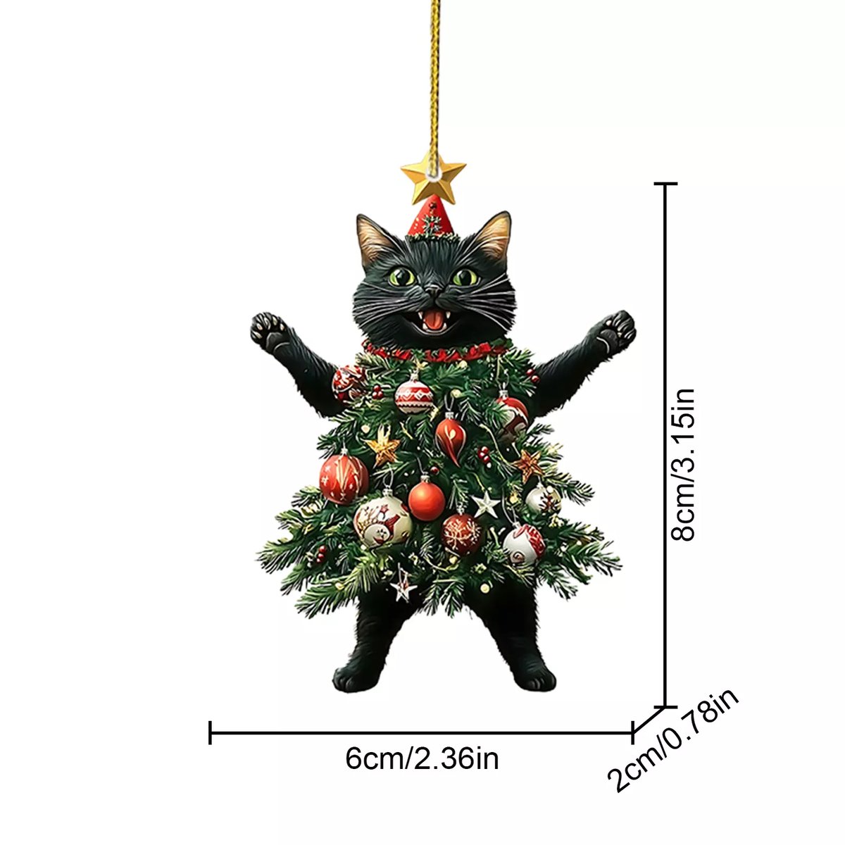 đ„Last Day Promotion 49% OFFđFunny Black and White Cats Christmas Ornament