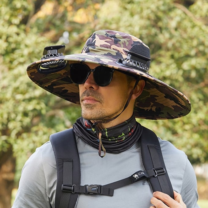 2025 New Solar Fan Outdoor Fishing Hat