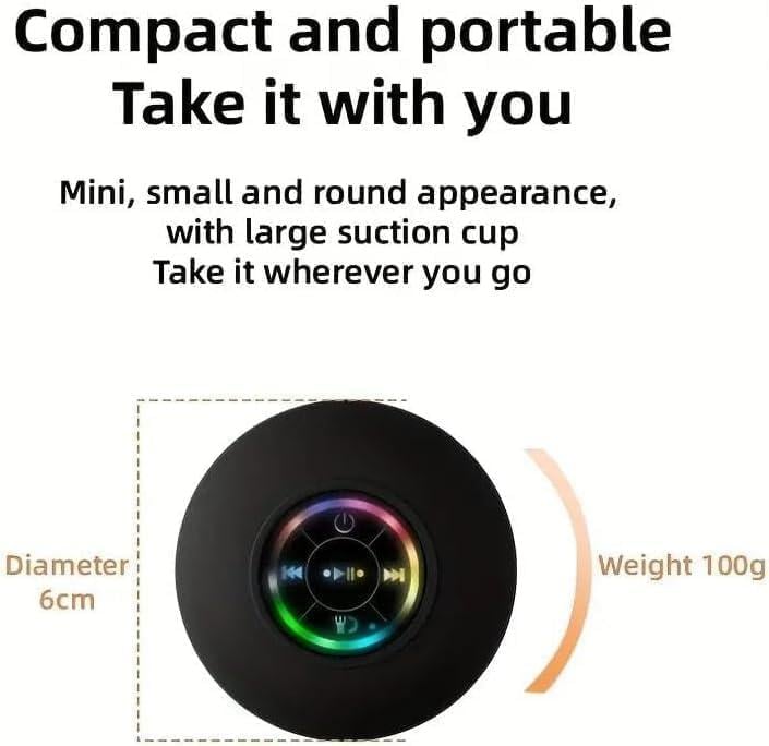 Last Day Special Sale🌈 Mini Bluetooth Waterproof Speaker with LED light🔊🎶