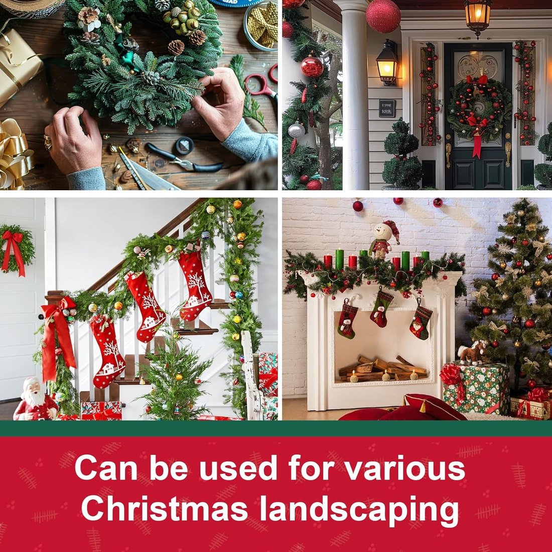 70 PCS Christmas Garland Ties