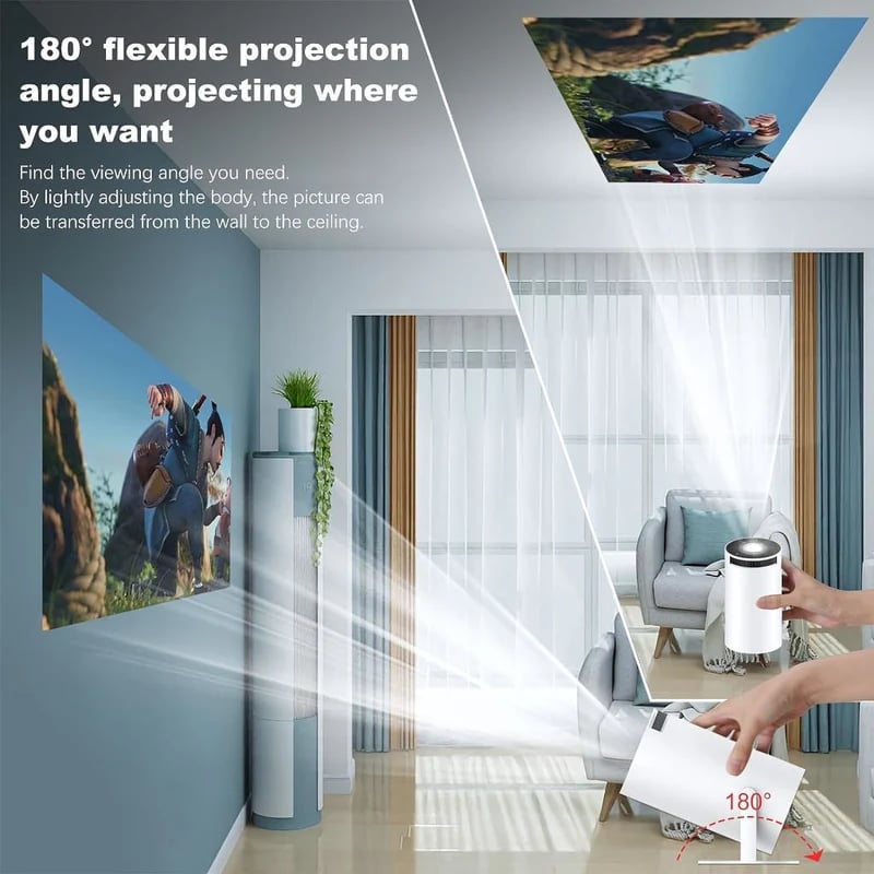 🎥✨Portable 2.4G/5G Wifi Smart Projector – 4K Home Cinema & Outdoor 1080P HD Projector