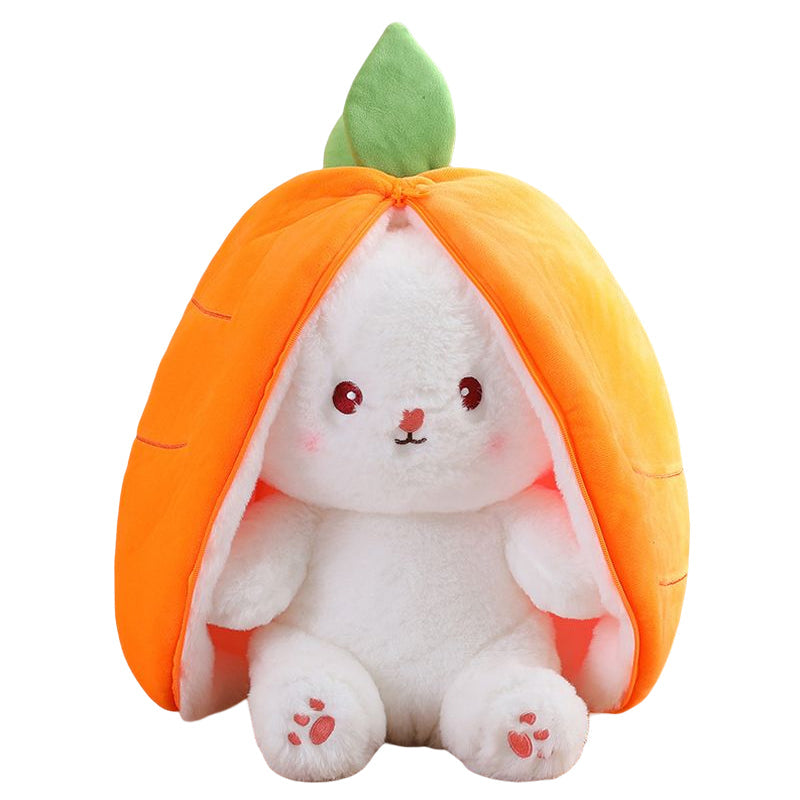 Strawberry Bunny Transformed into Little Rabbit Fruit Doll Plush Toy