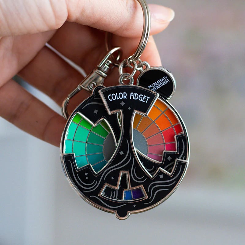 🔥Last Day: BUY 4 GET 4 FREE -🌈Color Fidget Enamel Pin(✨A Wheel Of Twenty Hues)