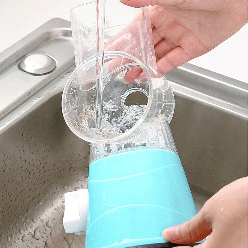 🧑🍳Kitchen Artifact --3 in 1 Rotary Cheese Grater Vegetable Slicer