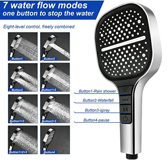 (๐ฅ48% OFF)8-speed Oversized Panel Pressurized Shower Head