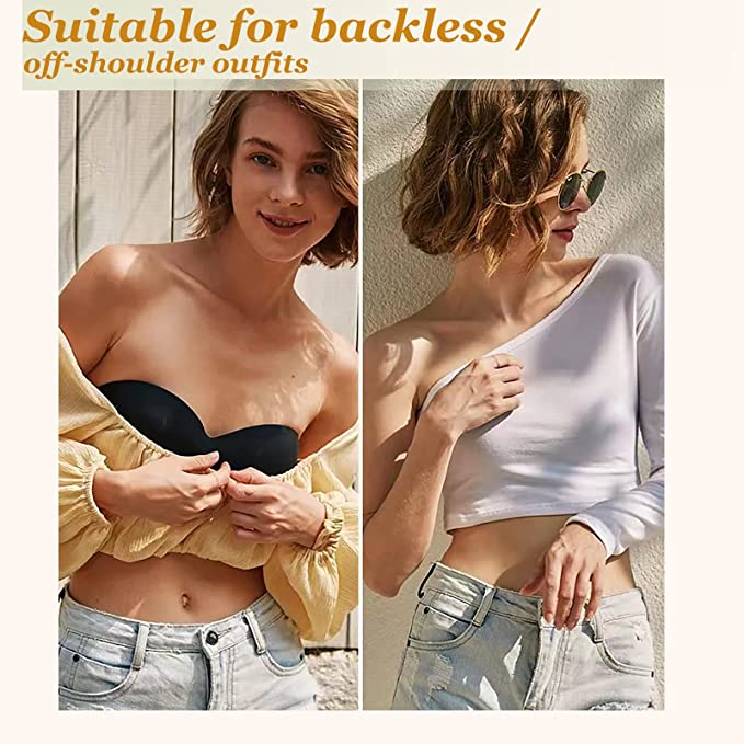 💕🔥Full Support Non-Slip Convertible Bandeau Bra