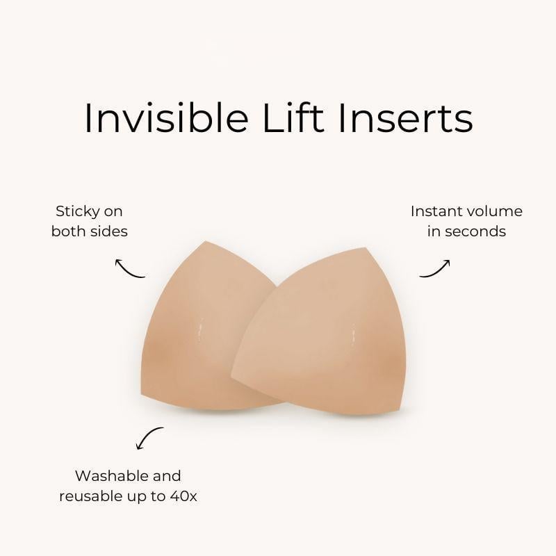 Sticky Bra Inserts - Washable & Reusable, Instant Liftš„(Latex-free and Allergy-friendly)