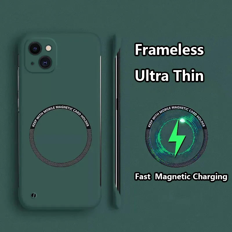 📱✨Frameless Matte Ultra Thin Magnetic Case for iPhone