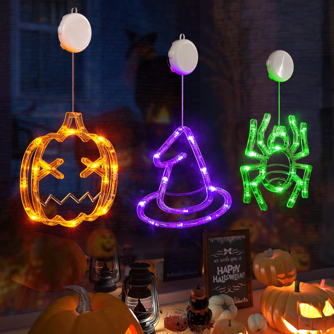 ✨ Upgrade Halloween Window Lights Decorations