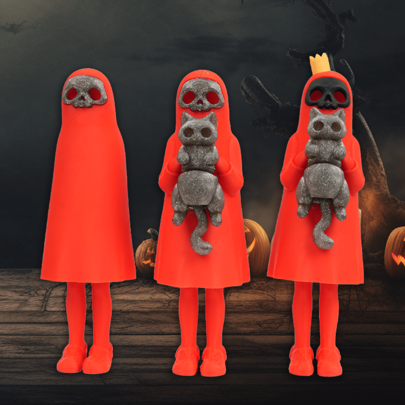 👻3D printed Halloween Ghost and Cat Figurines🐈⬛