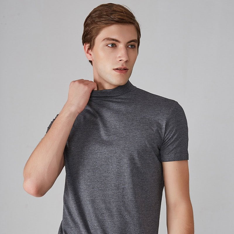 🎁2024 New Year Hot Sale🎁Men 's High Neck Slim Fit T-shirt