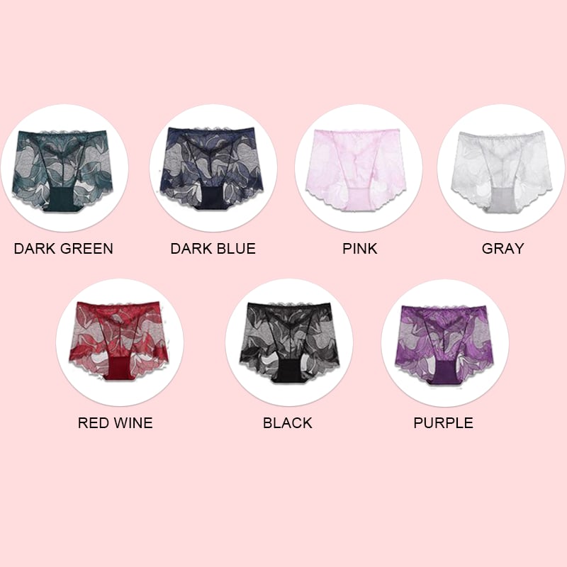 Women Embroidery Lace Panties