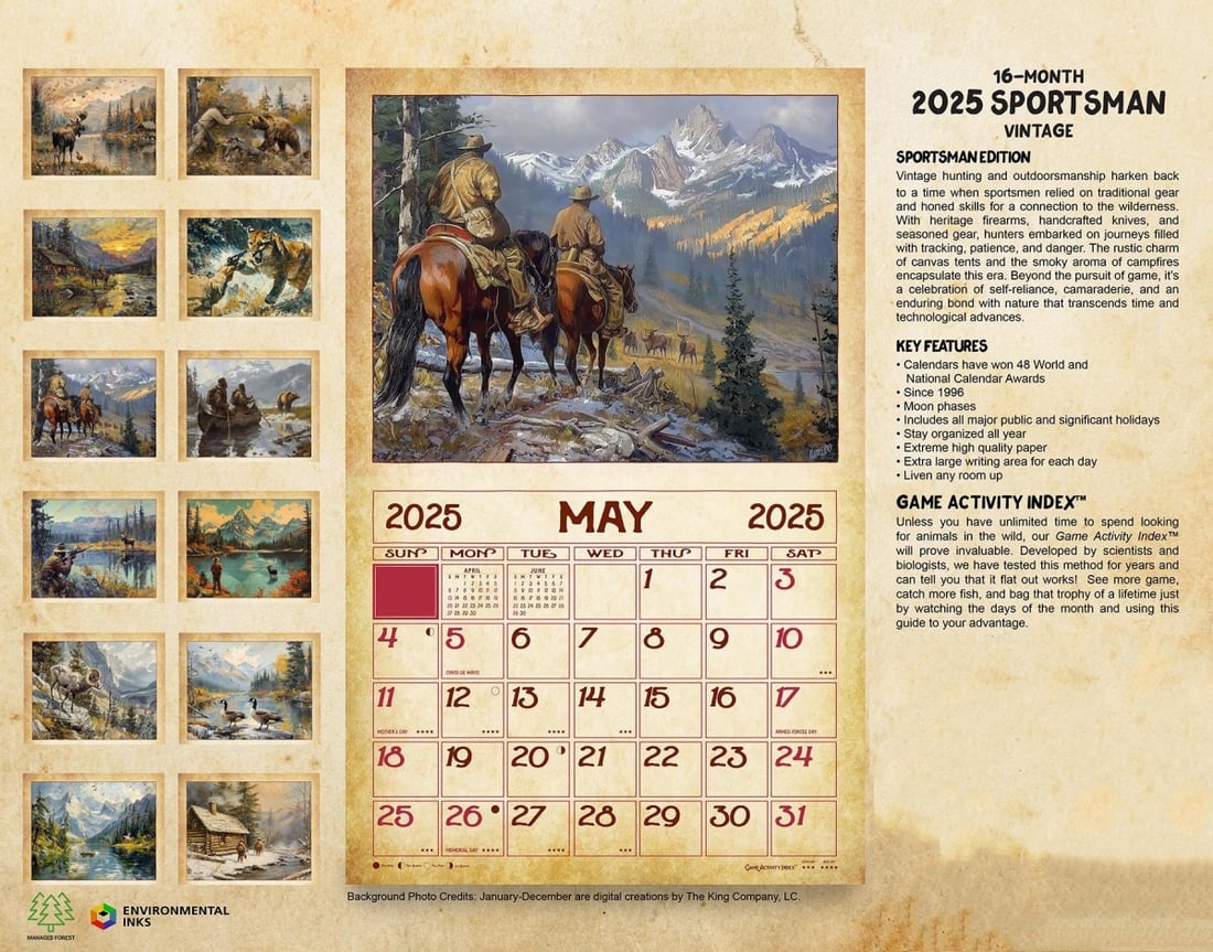 🫎2025 Vintage Hunting Calendar