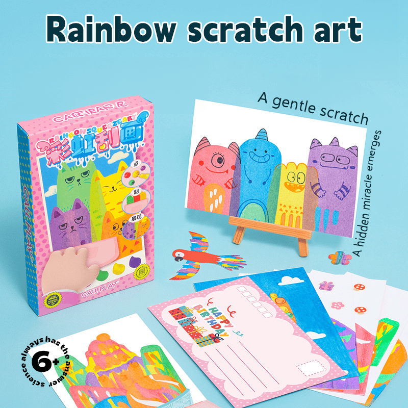 🎅20Pcs DIY Rainbow Scratch Art