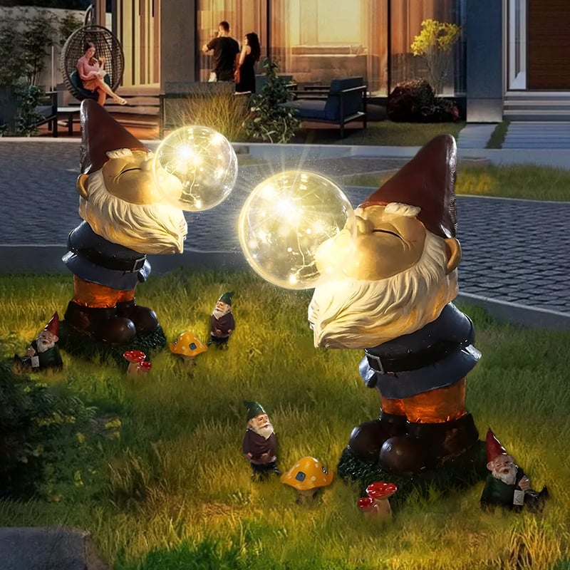 (๐ฅHOT SALE NOW 49% OFF) - Hilarious Gnome Blowing A Bubble Garden Statue