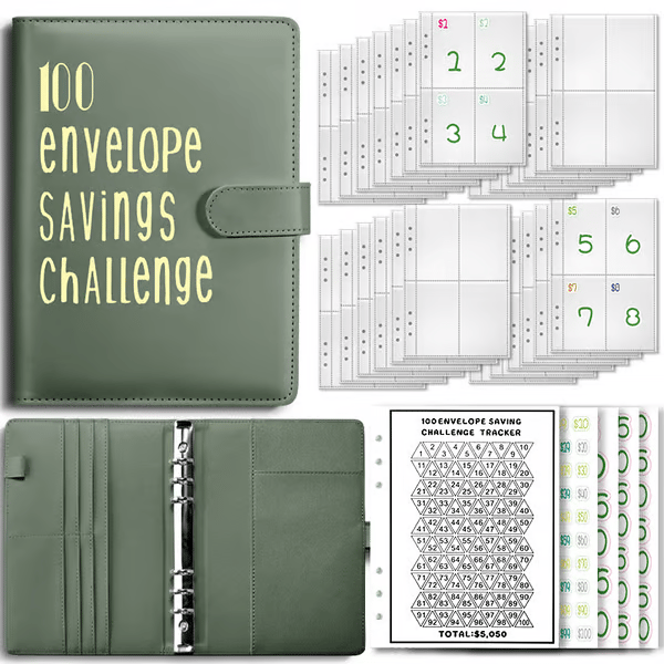 ✨Limited Time Discount✨- ✉️100 Envelope Challenge Binder | Easy And fun Way To Save Money