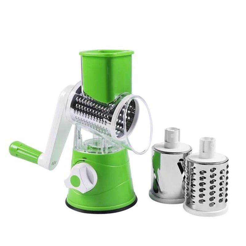 🧑🍳Kitchen Artifact --3 in 1 Rotary Cheese Grater Vegetable Slicer