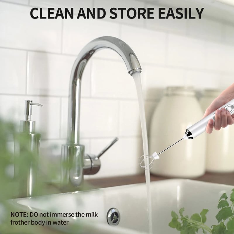 3-Speed Rechargeable Milk Frother Handheld Foam Maker