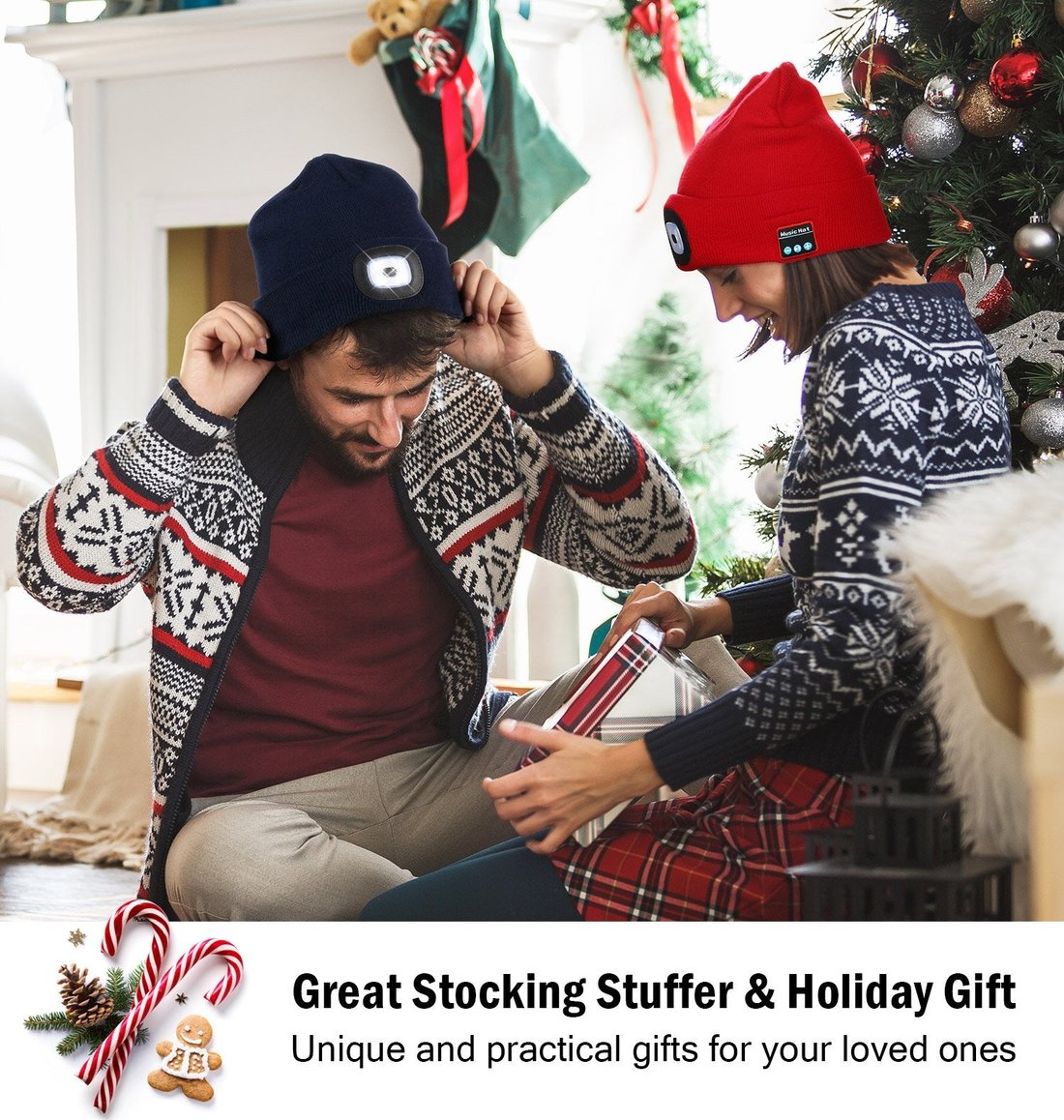 🧢🎁Year End Hot Sales 49% OFF💥3-in-1 Function Music Bluetooth Beanie