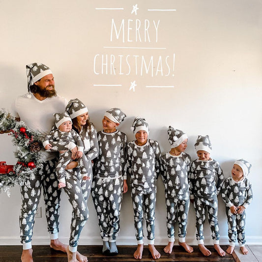 🔥Best Christmas Family Pajamas-Gray & White