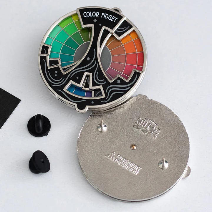 🔥Last Day: BUY 4 GET 4 FREE -🌈Color Fidget Enamel Pin(✨A Wheel Of Twenty Hues)