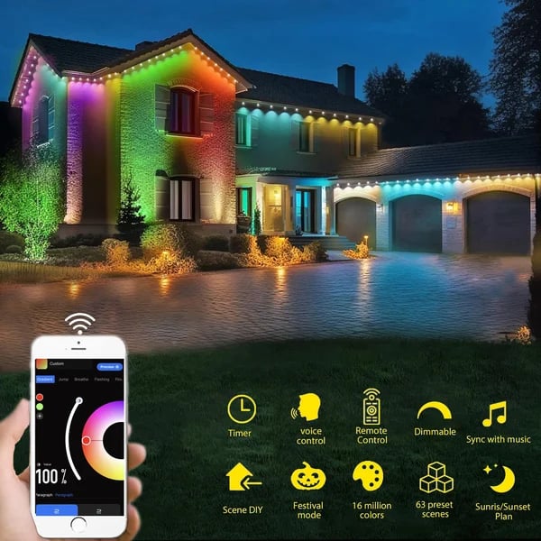 🔥Winter Hot Sell 50% OFF🔥Smart Rainbow LED Permanent Outdoor Light