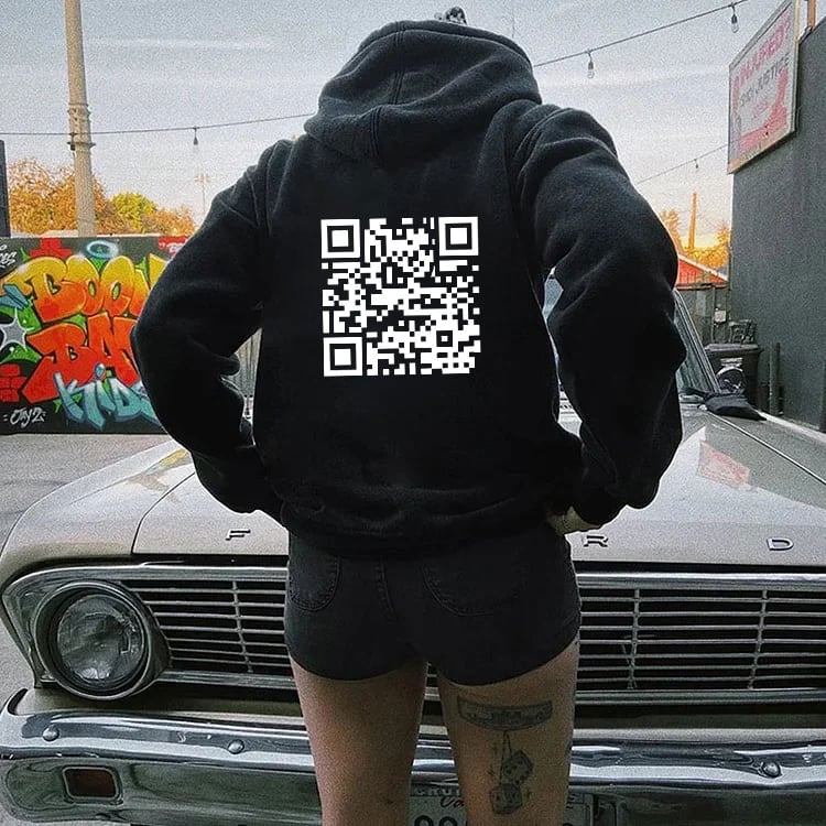 Funny FU QR Code Hoodie
