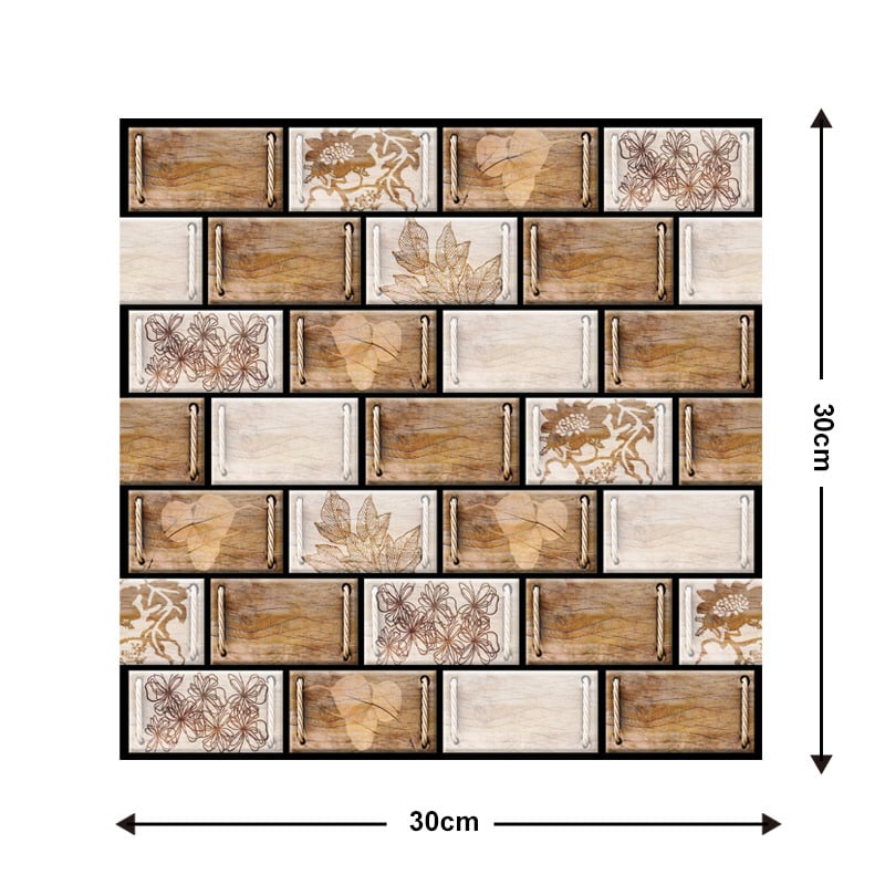 10Pcs 3D Peel and Stick Wall Tiles(12x12 inches)