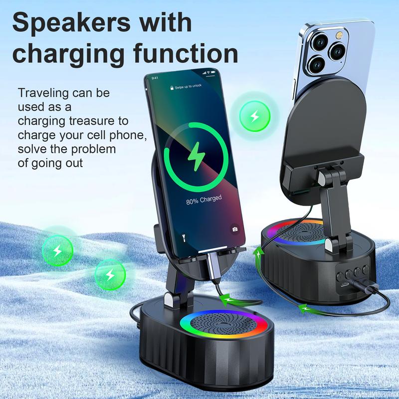 5-in-1 Bluetooth Audio Power Bank Ambient Lighting Bracket