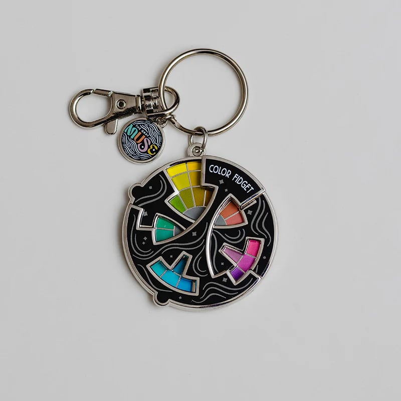 🔥Last Day: BUY 4 GET 4 FREE -🌈Color Fidget Enamel Pin(✨A Wheel Of Twenty Hues)