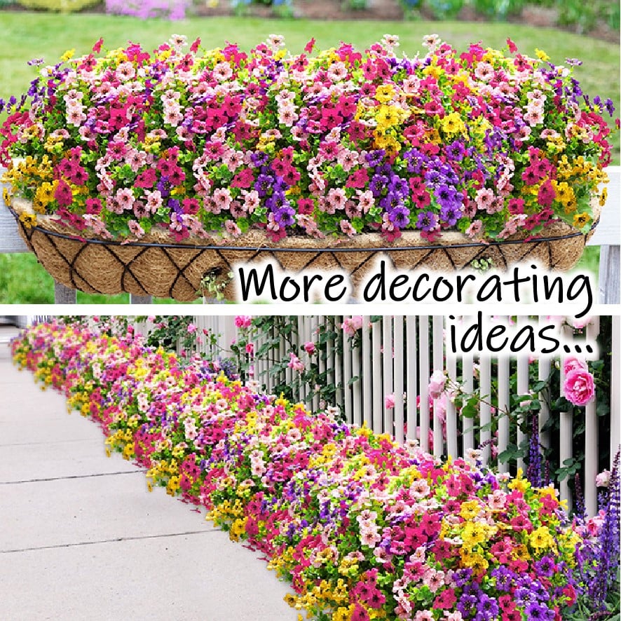 💥💥Upgraded high-grade material 🌱UV Resistant Lifelike Artificial Flowers