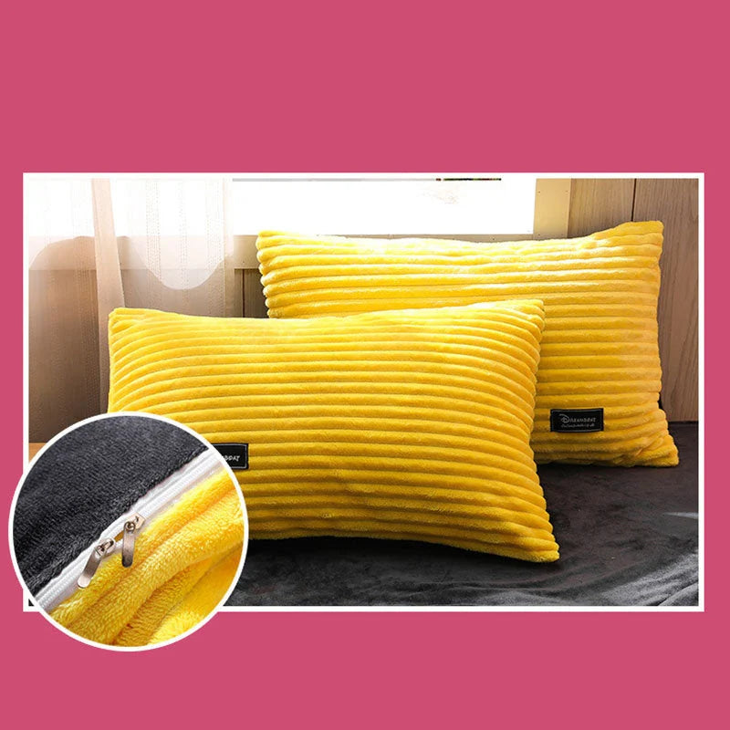 (š„Buy More, Save More )AB Sided Thicken Corduroy Velvet Winter Bedding Set Full Queen King Size Duvet Coverļ¼Free Shippingļ¼