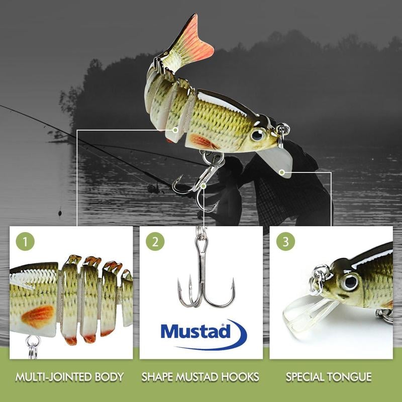 2'' Lifelike Fishing Lures for Freshwater and Saltwate