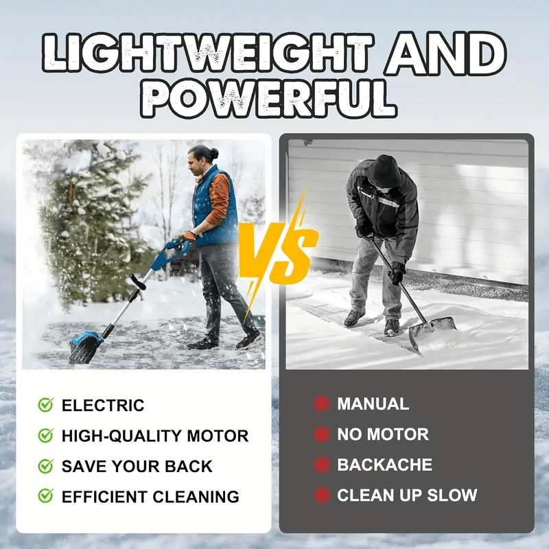 12 inches Cordless Snow Shovel with 2 Batteries