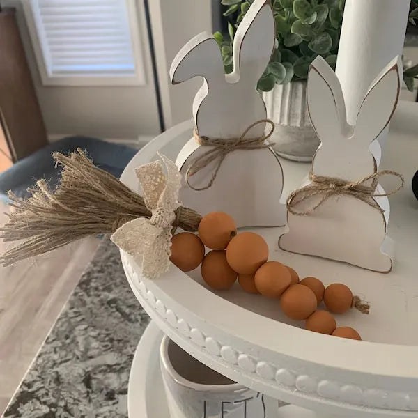 🐰🥕Wood Bead Carrots