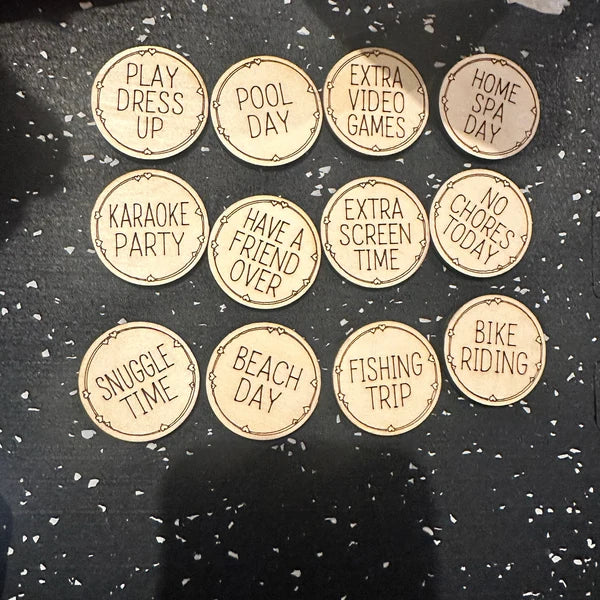 🐰Wooden Easter Reward Coins