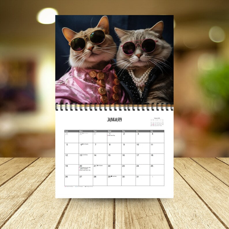 2025 Cute Cats Calendar