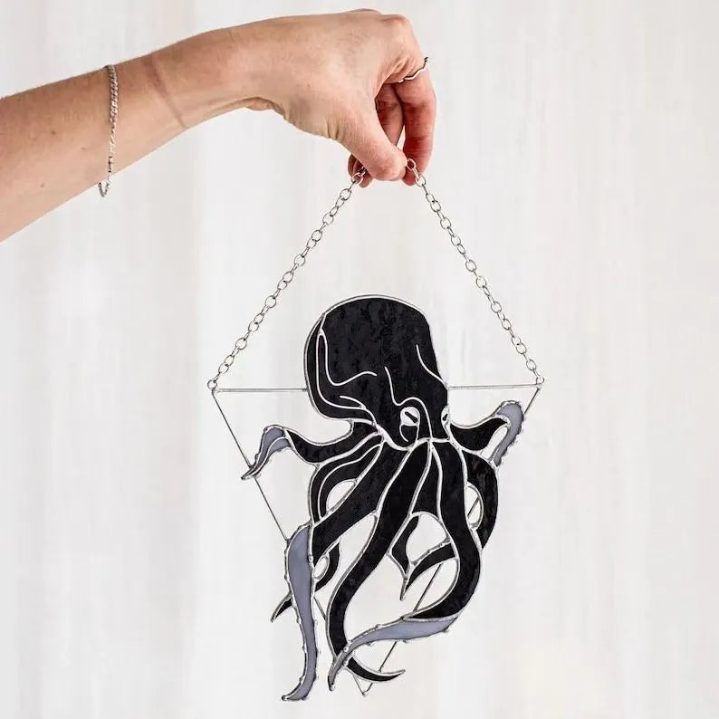 🐙Octopus Stained Suncatcher- Window Wall Hangings