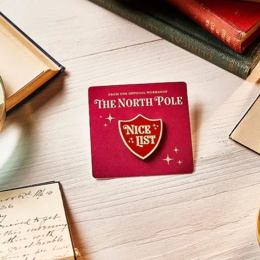 Santa Nice List Enamel Pin Badge