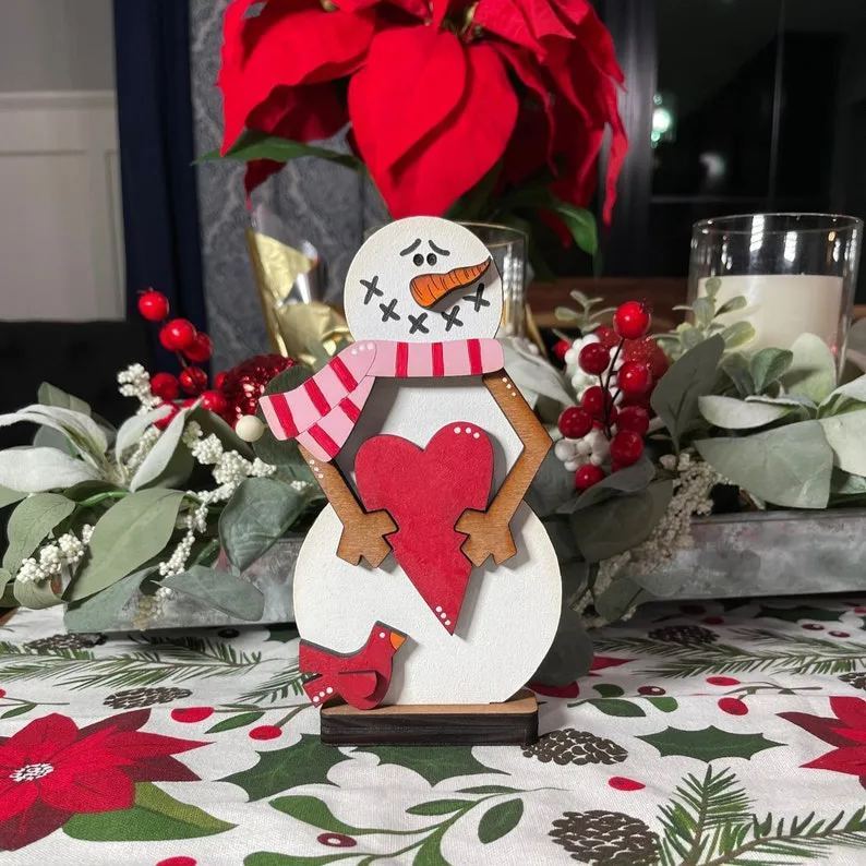 ☃️Valentine's Day Snowman Decoration