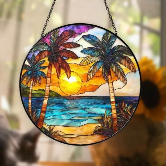 π₯π₯2025 Mother's Day Gift 50% Off--Beach Sunset Suncatcher Ornament