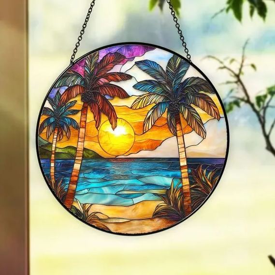 π₯π₯2025 Mother's Day Gift 50% Off--Beach Sunset Suncatcher Ornament