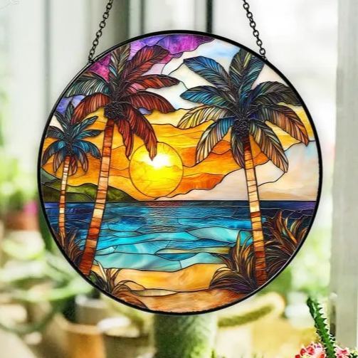 π₯π₯2025 Mother's Day Gift 50% Off--Beach Sunset Suncatcher Ornament