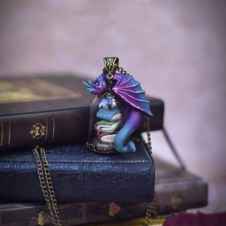 🔥🔥LAST DAY BIG SALE--Book Dragon Necklace