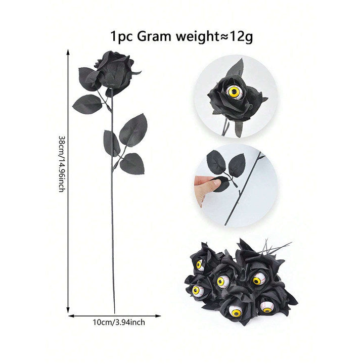 💀Devil Eye Black Rose Stem Decoration🌹 (BUY 5 GET 5 FREE)💥