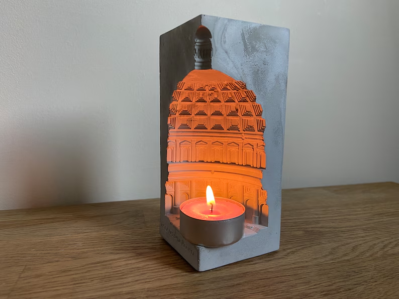 🕯️Roman Concrete Tea Light Holder